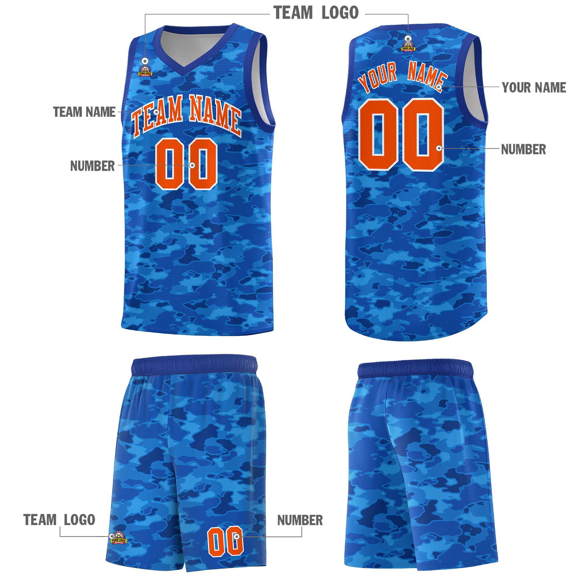 Custom Personalized Camo Kits Sports Uniform Basketball Jersey|KXKSHOP