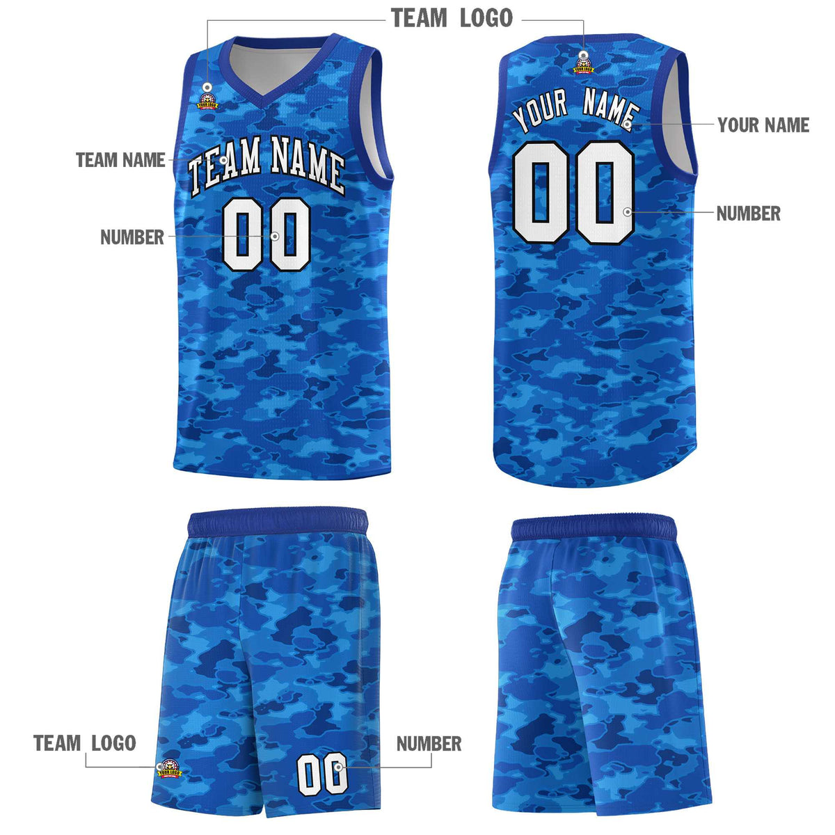 Custom Personalized Camo Kits Sports Uniform Basketball Jersey|KXKSHOP