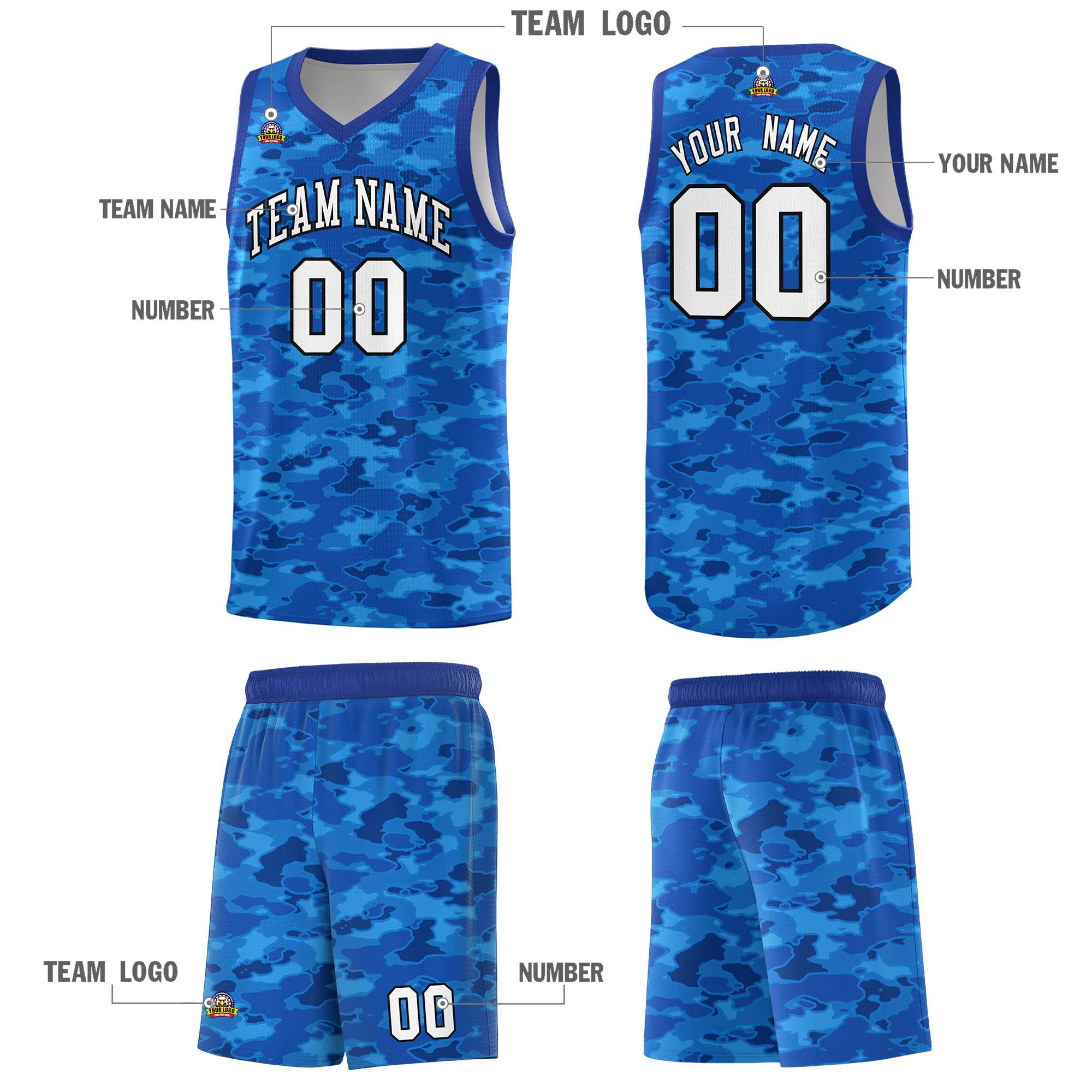Custom Personalized Camo Kits Sports Uniform Basketball Jersey|KXKSHOP