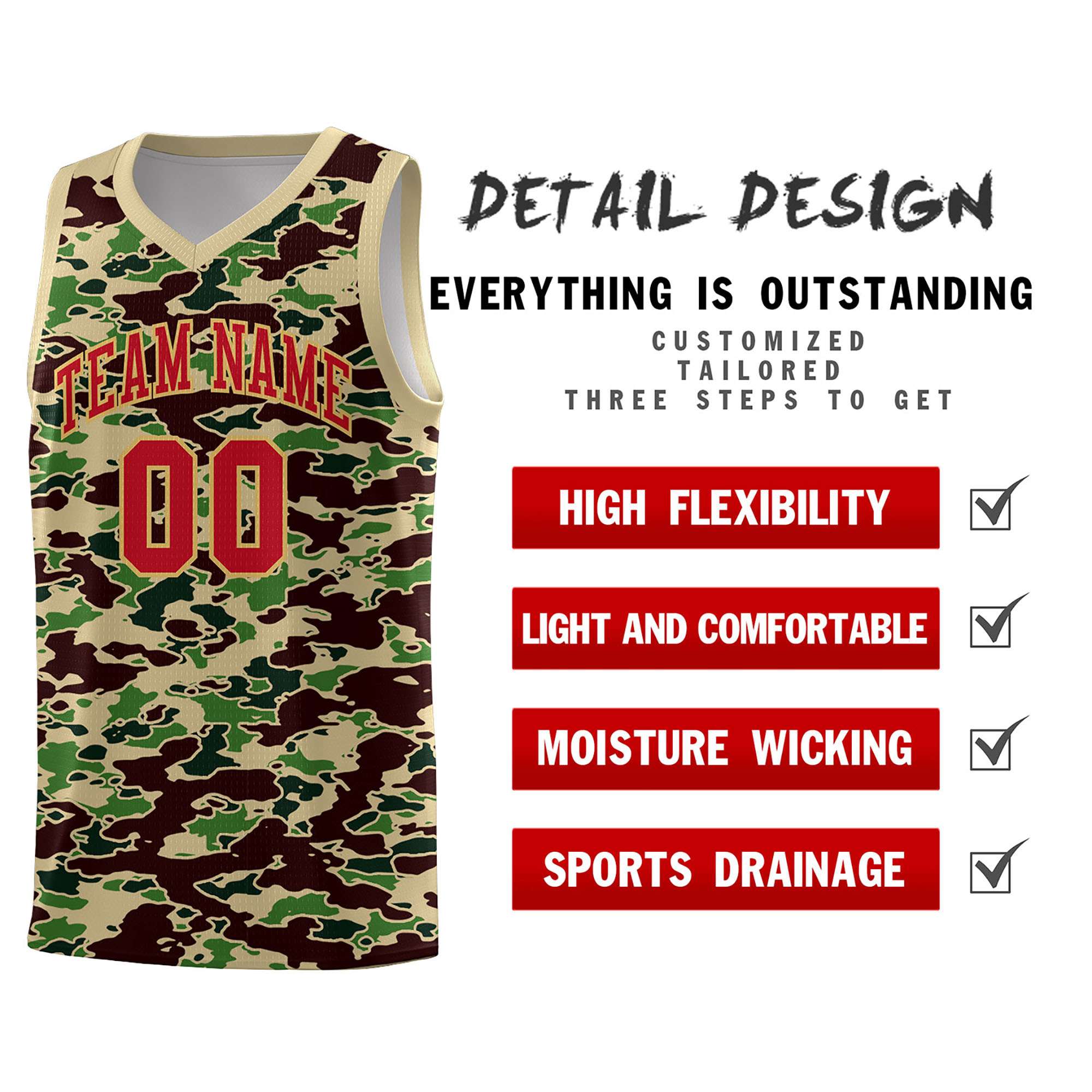 Custom Personalized Camo Kits Sports Uniform Basketball Jersey|KXKSHOP