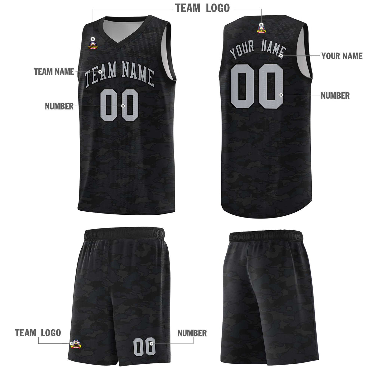 Custom Personalized Camo Kits Sports Uniform Basketball Jersey|KXKSHOP