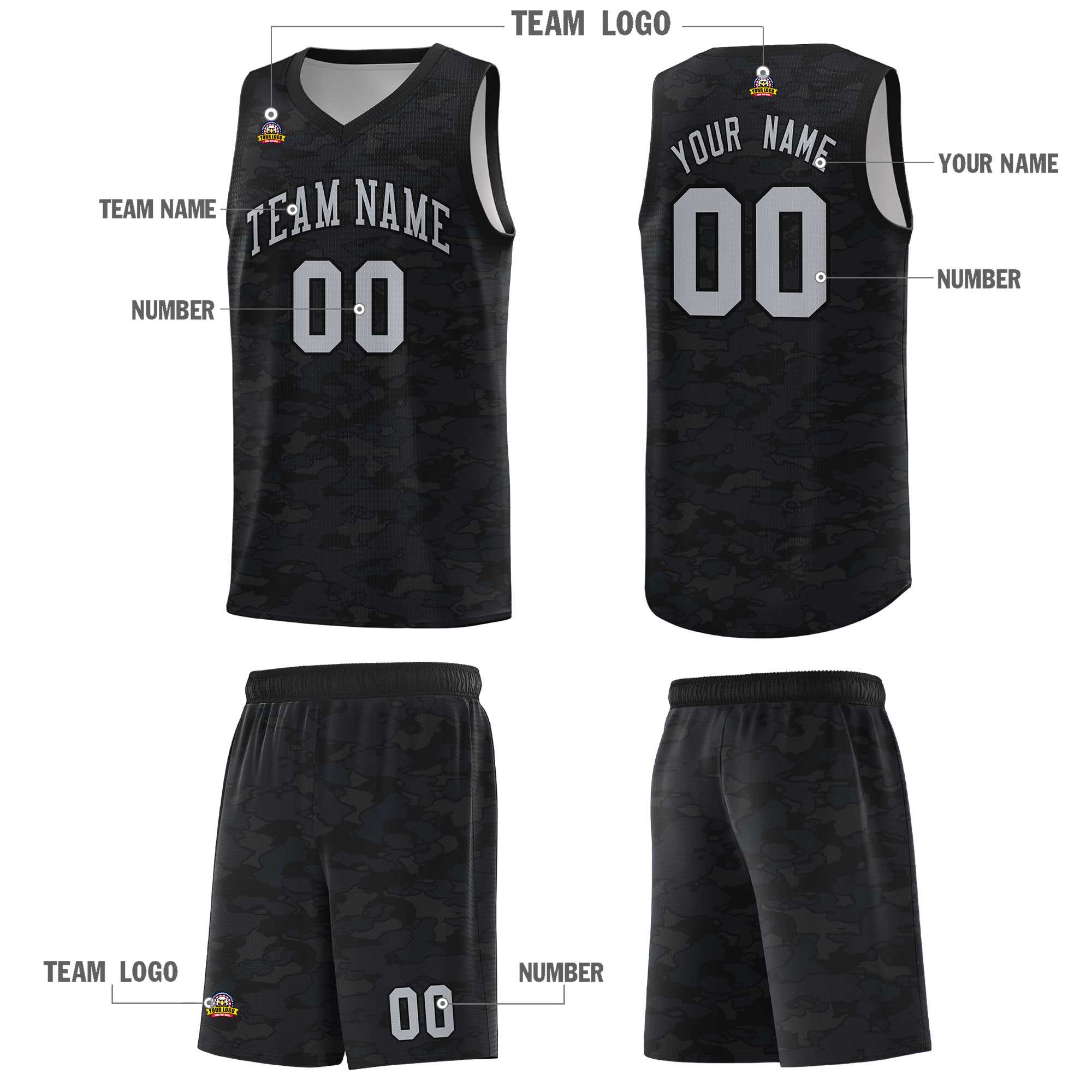 Custom Personalized Camo Kits Sports Uniform Basketball Jersey|KXKSHOP