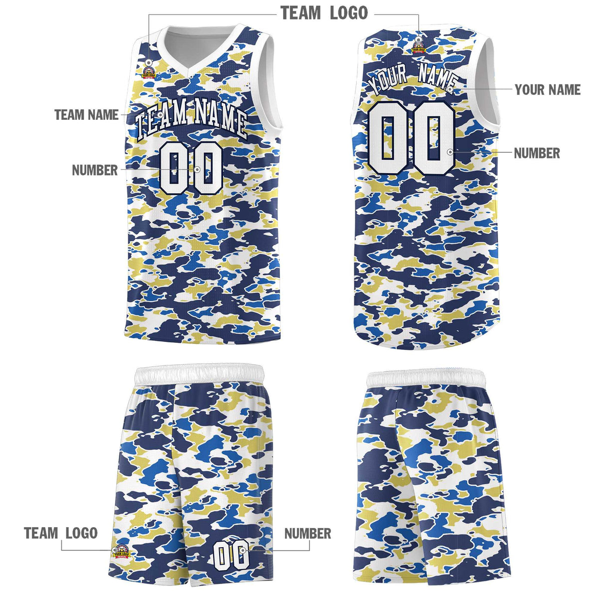 Custom Personalized Camo Kits Sports Uniform Basketball Jersey|KXKSHOP