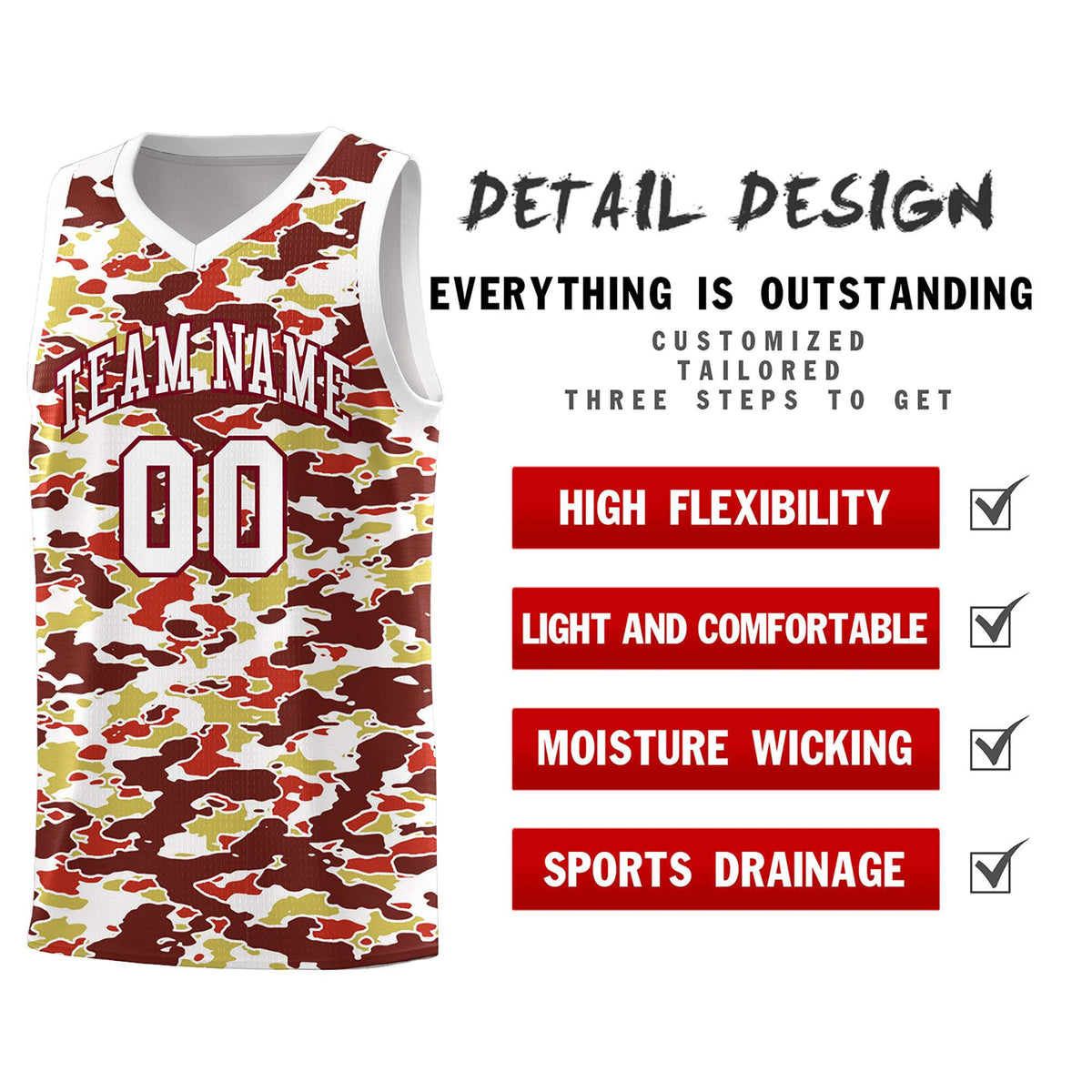 Custom Personalized Camo Kits Sports Uniform Basketball Jersey|KXKSHOP