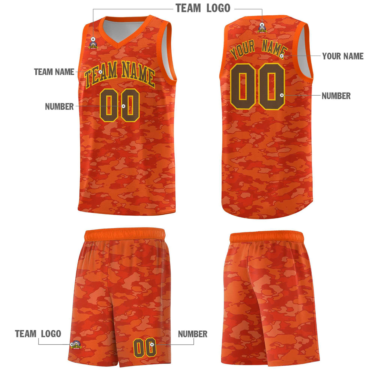 Custom Personalized Camo Kits Sports Uniform Basketball Jersey|KXKSHOP