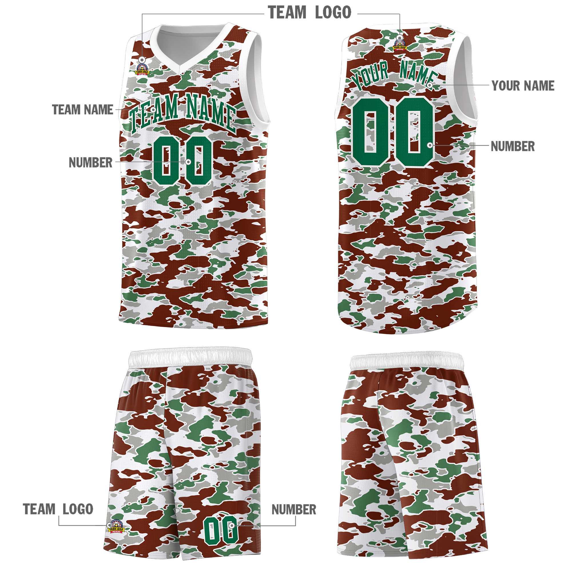 Custom Personalized Camo Kits Sports Uniform Basketball Jersey|KXKSHOP
