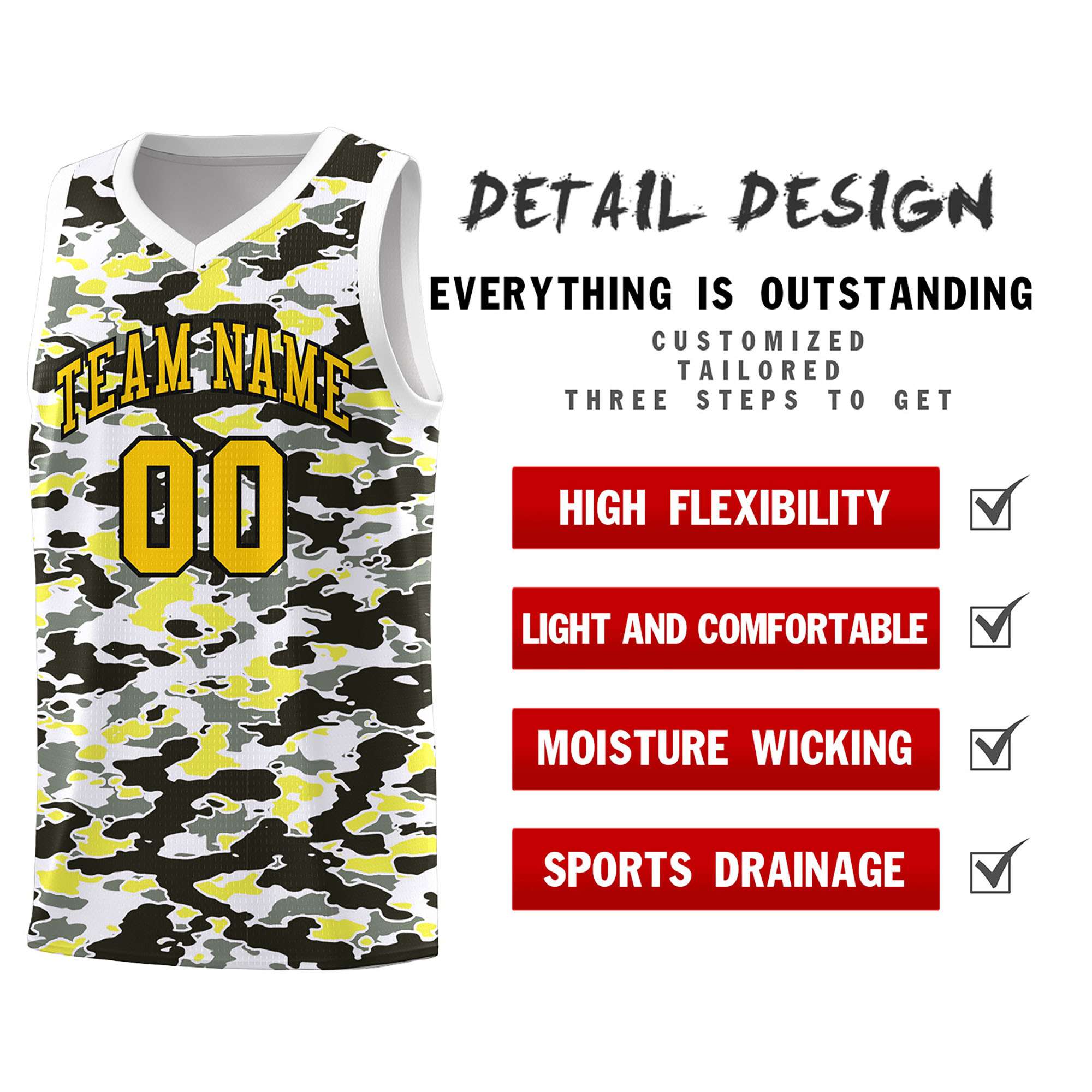 Custom Personalized Camo Kits Sports Uniform Basketball Jersey|KXKSHOP