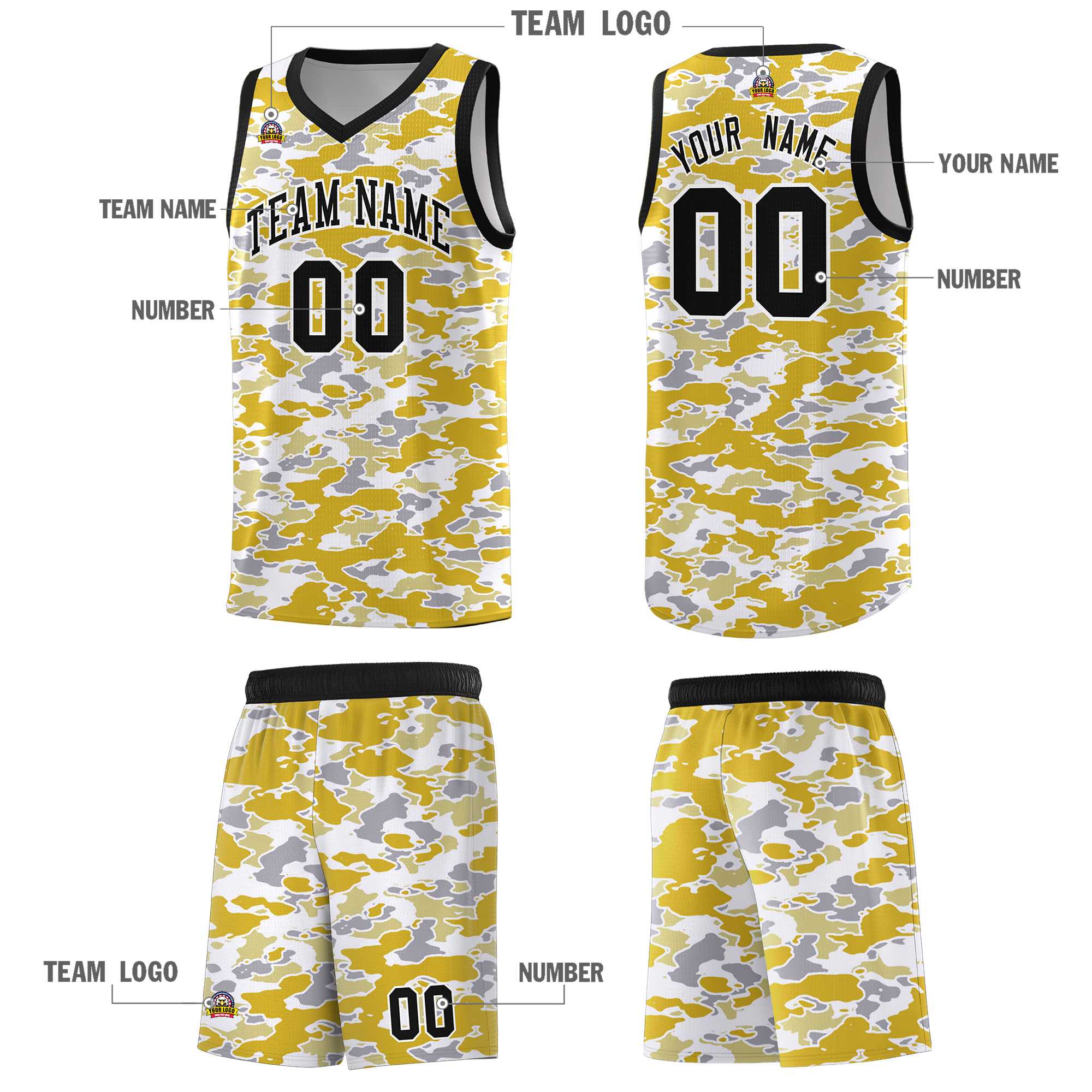 Custom Personalized Camo Kits Sports Uniform Basketball Jersey|KXKSHOP