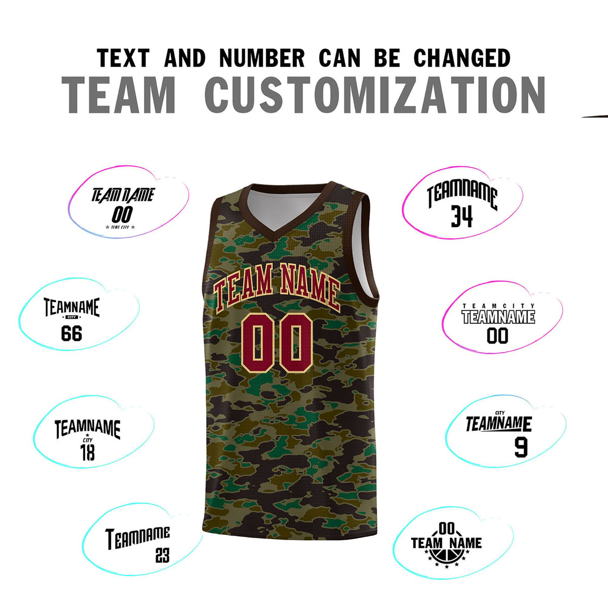 Custom Personalized Camo Kits Sports Uniform Basketball Jersey|KXKSHOP