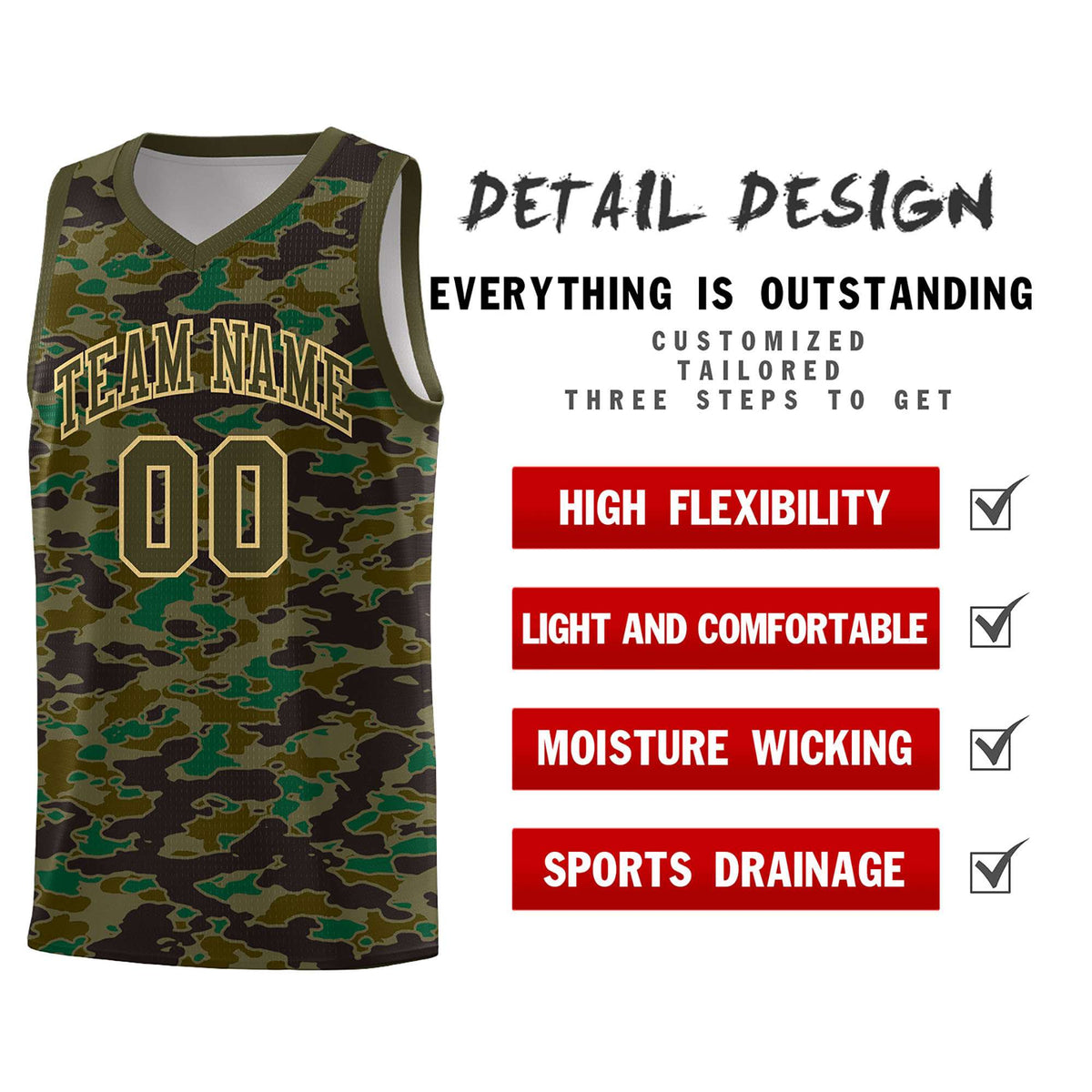 Custom Personalized Camo Kits Sports Uniform Basketball Jersey|KXKSHOP