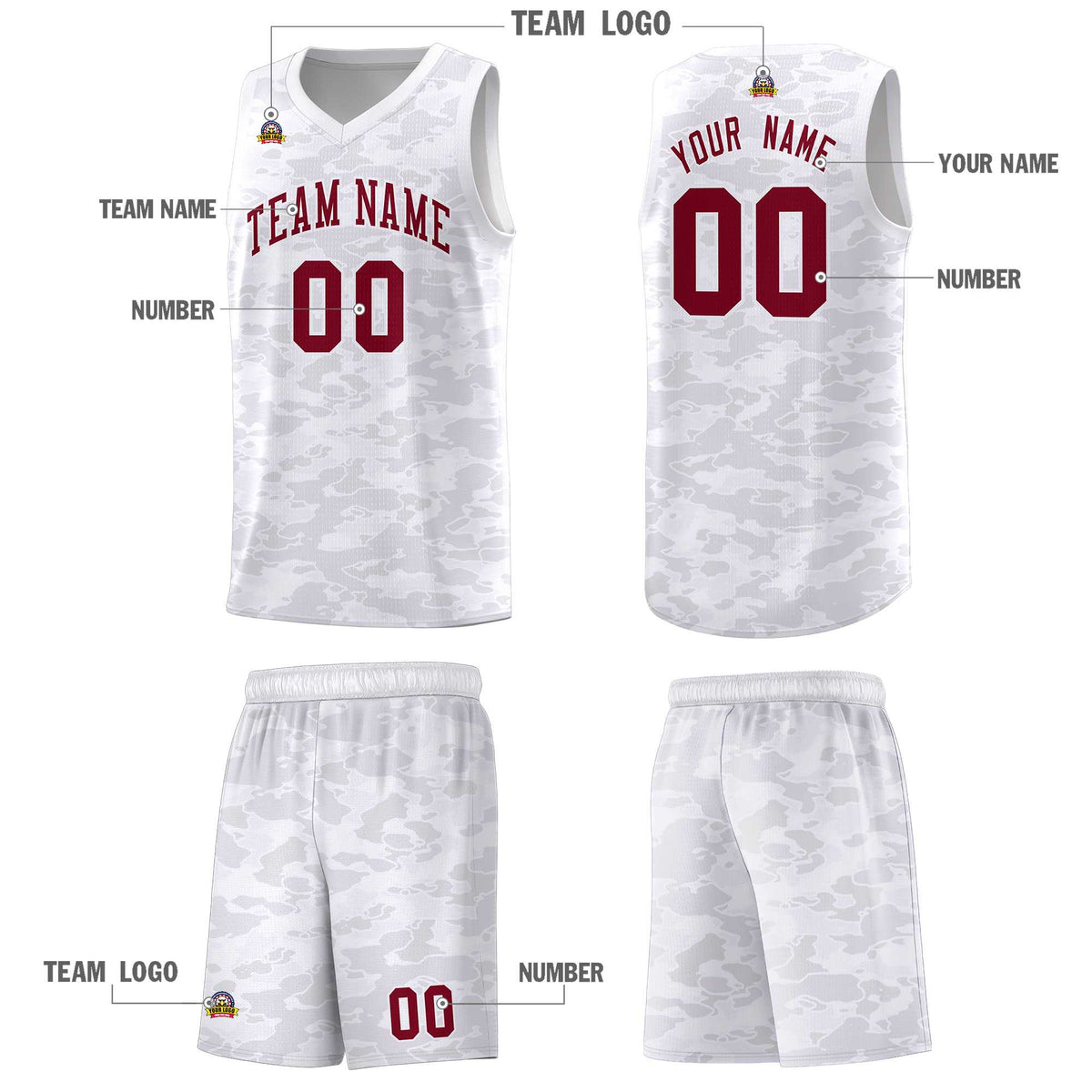 Custom Personalized Camo Kits Sports Uniform Basketball Jersey|KXKSHOP