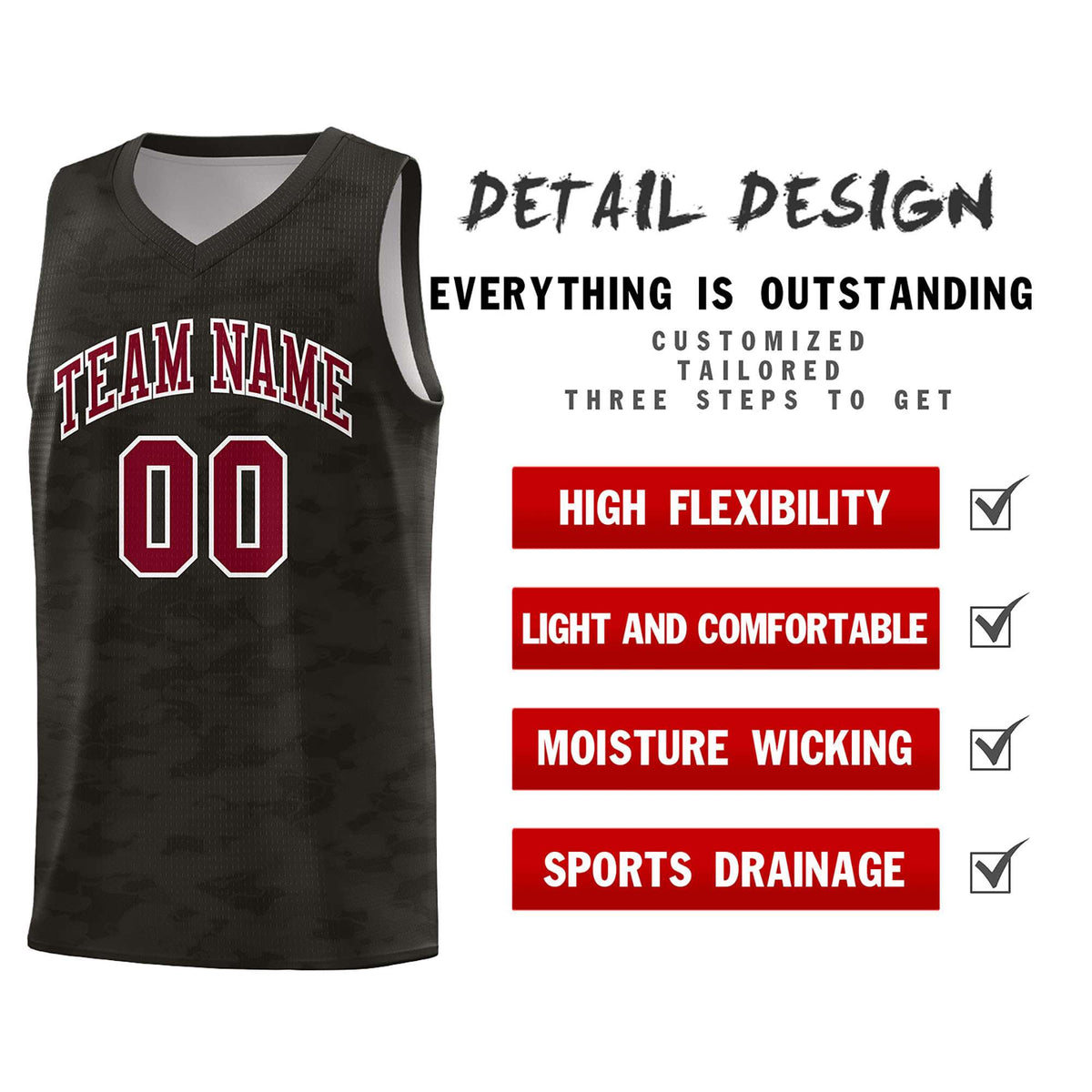 Custom Personalized Camo Kits Sports Uniform Basketball Jersey|KXKSHOP