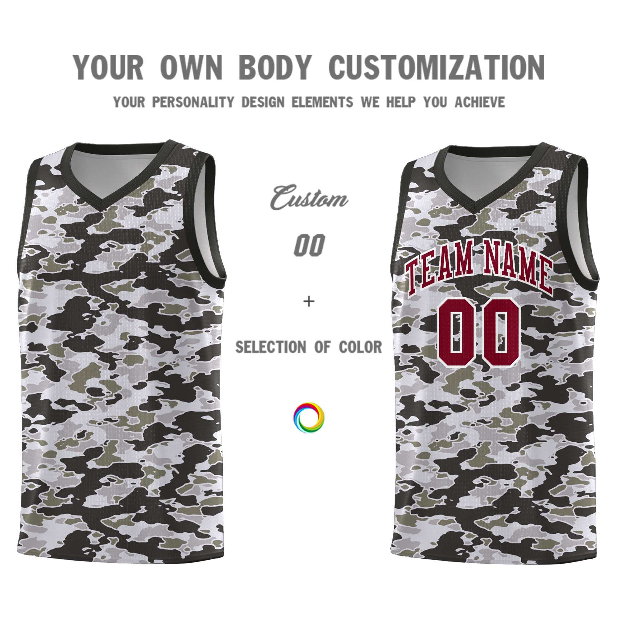 Custom Personalized Camo Kits Sports Uniform Basketball Jersey|KXKSHOP