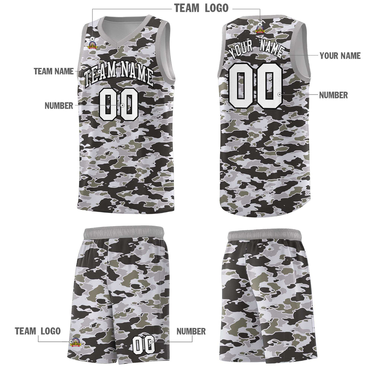 Custom Personalized Camo Kits Sports Uniform Basketball Jersey|KXKSHOP