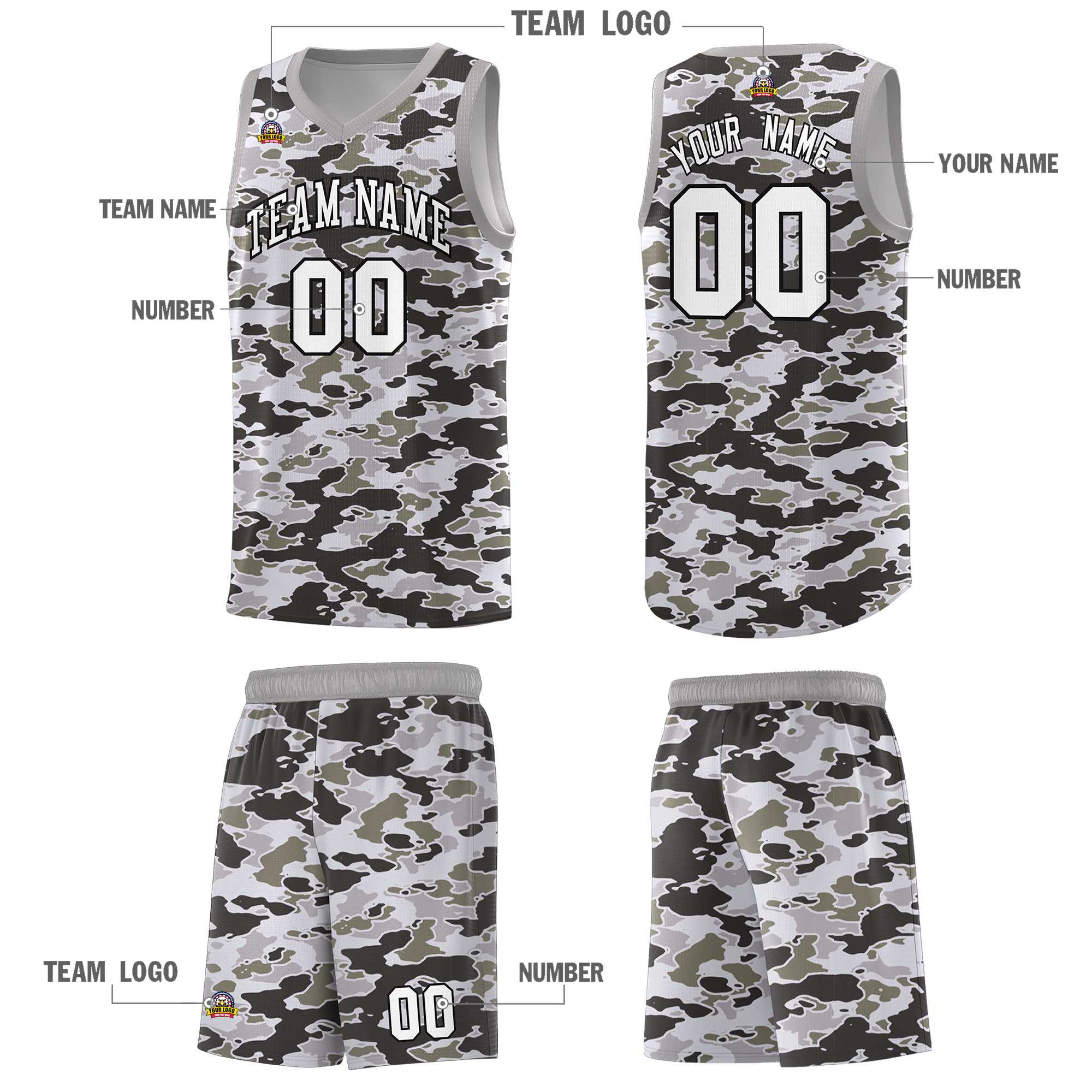Custom Personalized Camo Kits Sports Uniform Basketball Jersey|KXKSHOP
