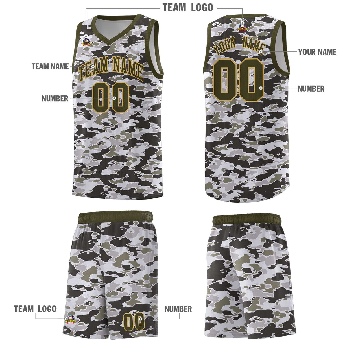 Custom Personalized Camo Kits Sports Uniform Basketball Jersey|KXKSHOP