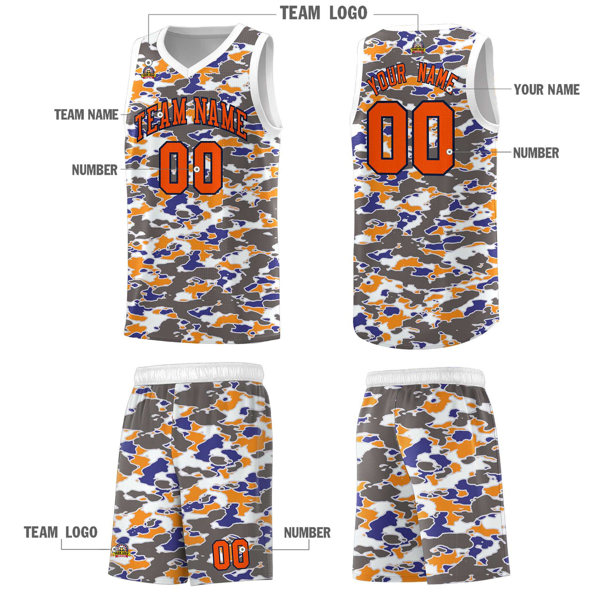 Custom Personalized Camo Kits Sports Uniform Basketball Jersey|KXKSHOP