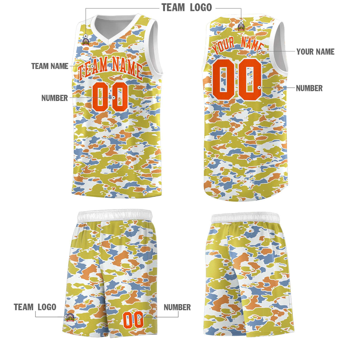 Custom Personalized Camo Kits Sports Uniform Basketball Jersey|KXKSHOP