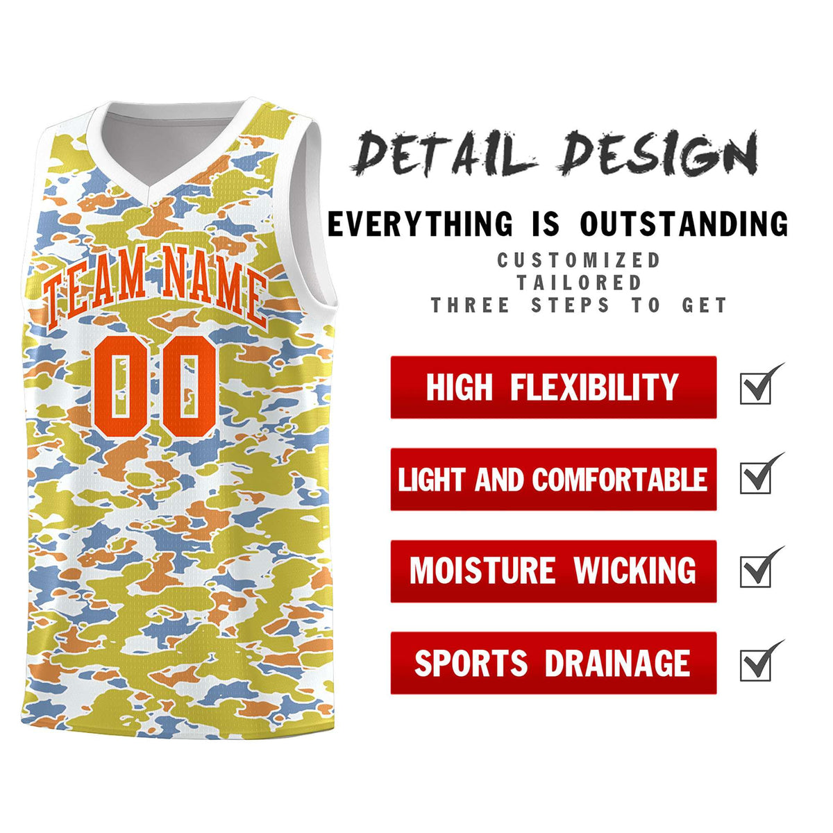 Custom Personalized Camo Kits Sports Uniform Basketball Jersey|KXKSHOP