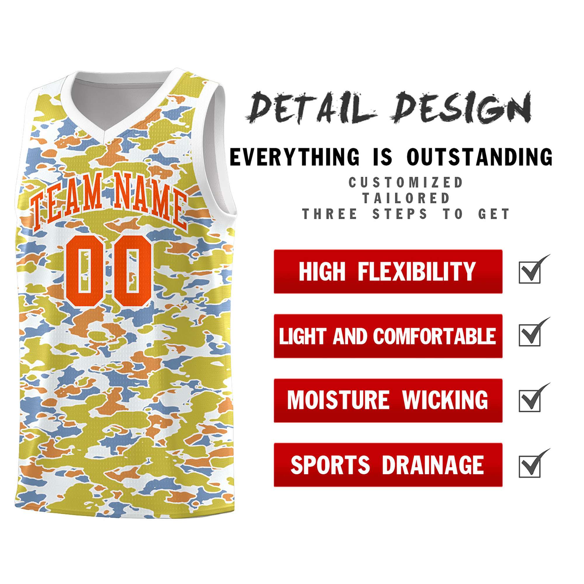 Custom Personalized Camo Kits Sports Uniform Basketball Jersey|KXKSHOP