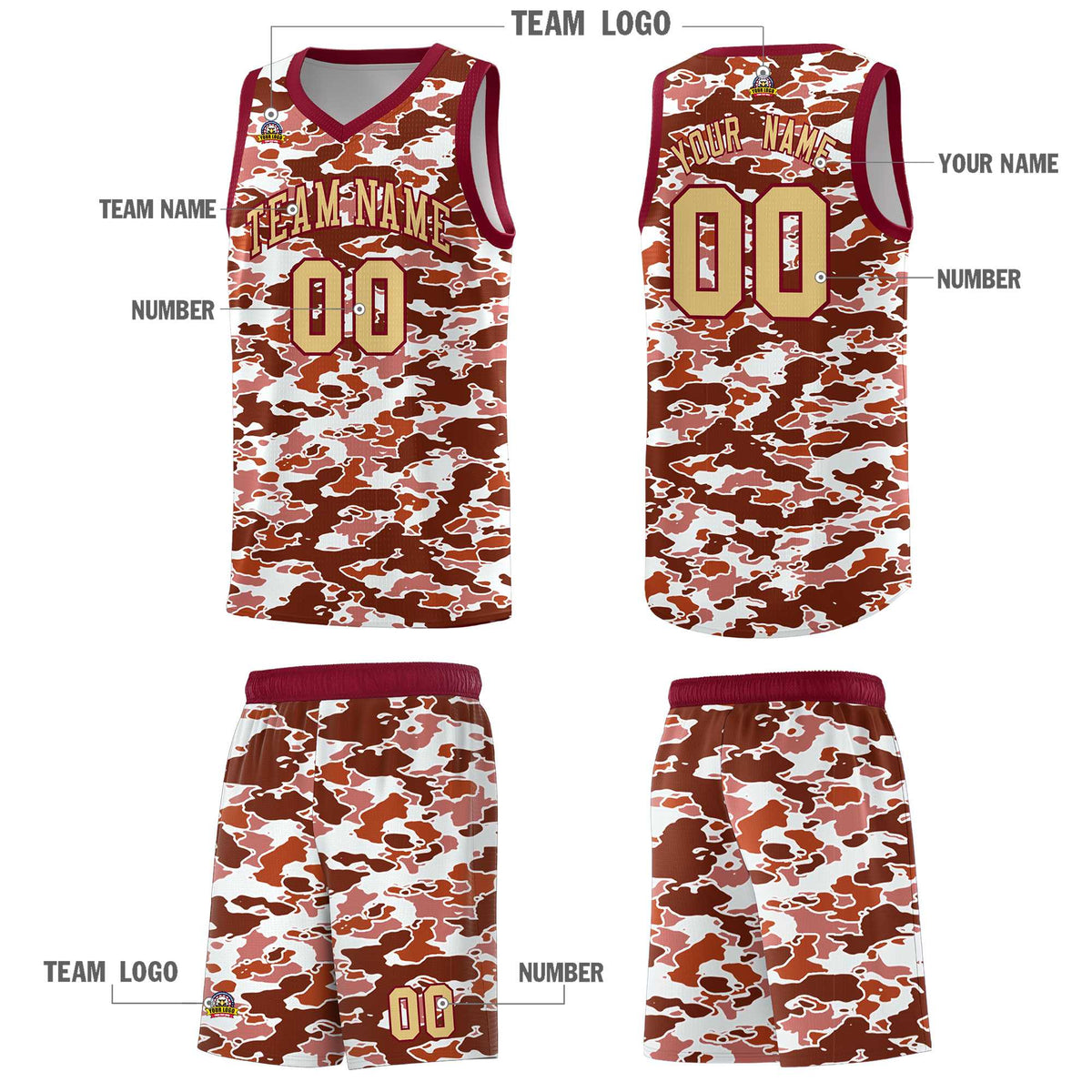 Custom Personalized Camo Kits Sports Uniform Basketball Jersey|KXKSHOP