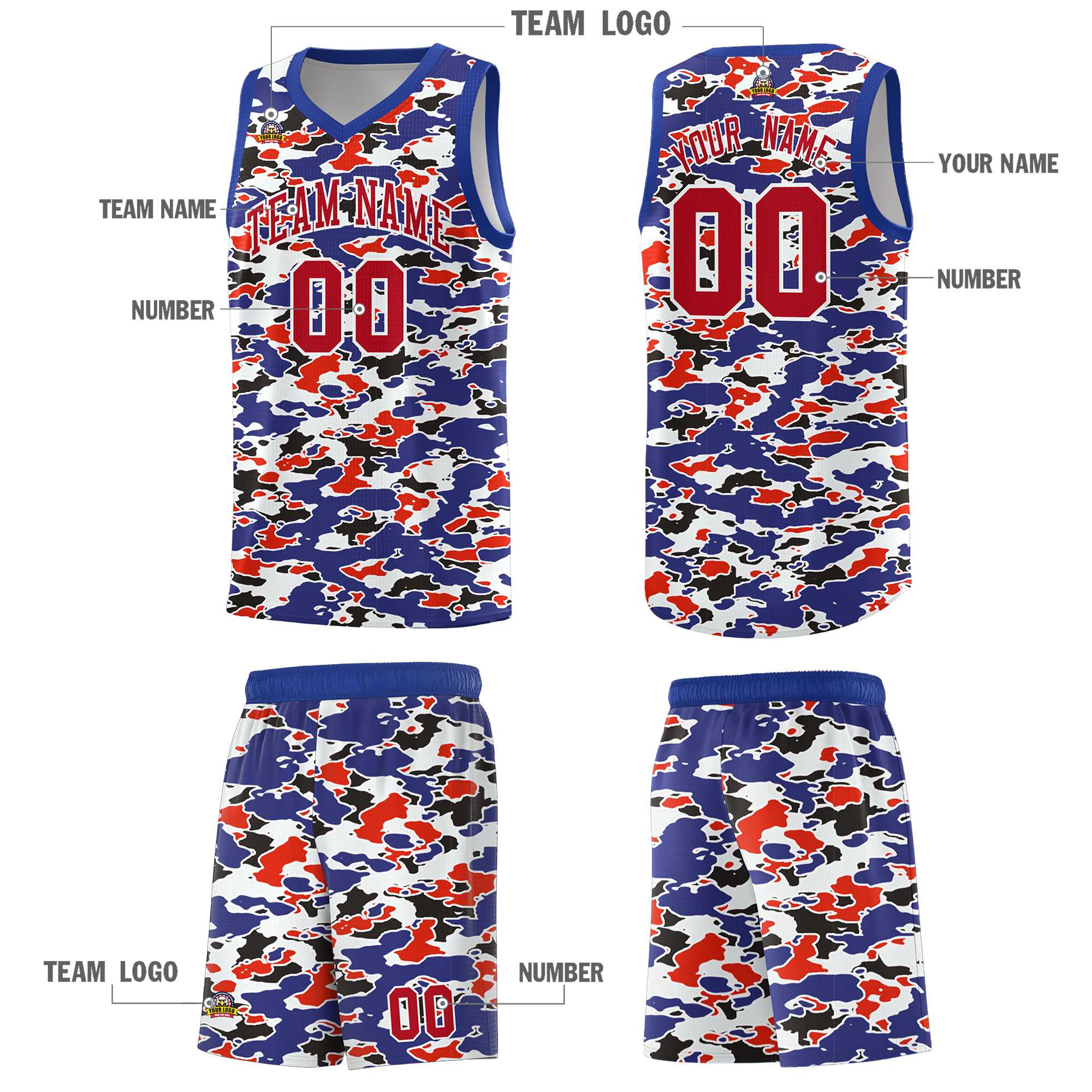 Custom Personalized Camo Kits Sports Uniform Basketball Jersey|KXKSHOP