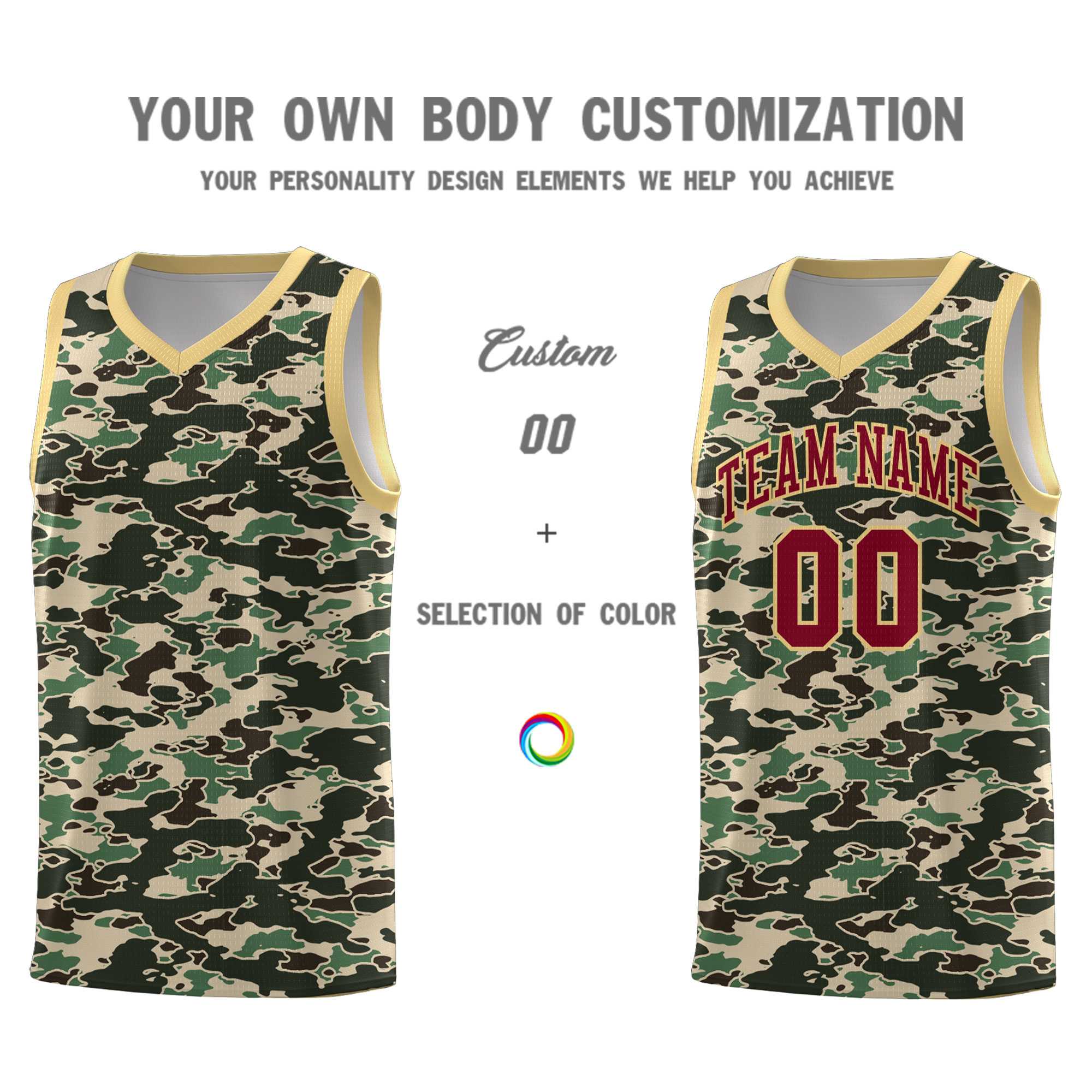 Custom Personalized Camo Kits Sports Uniform Basketball Jersey|KXKSHOP