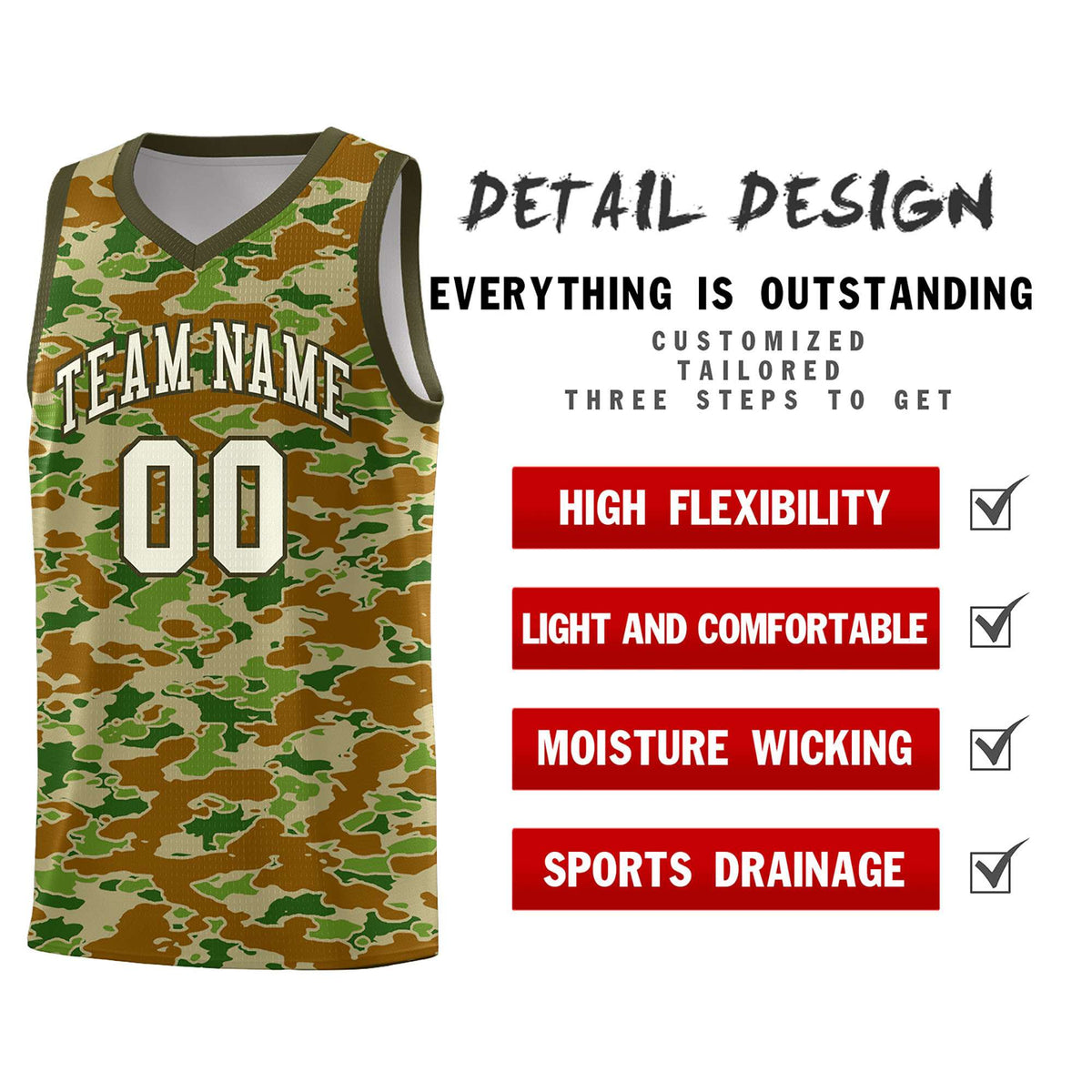 Custom Personalized Camo Kits Sports Uniform Basketball Jersey|KXKSHOP