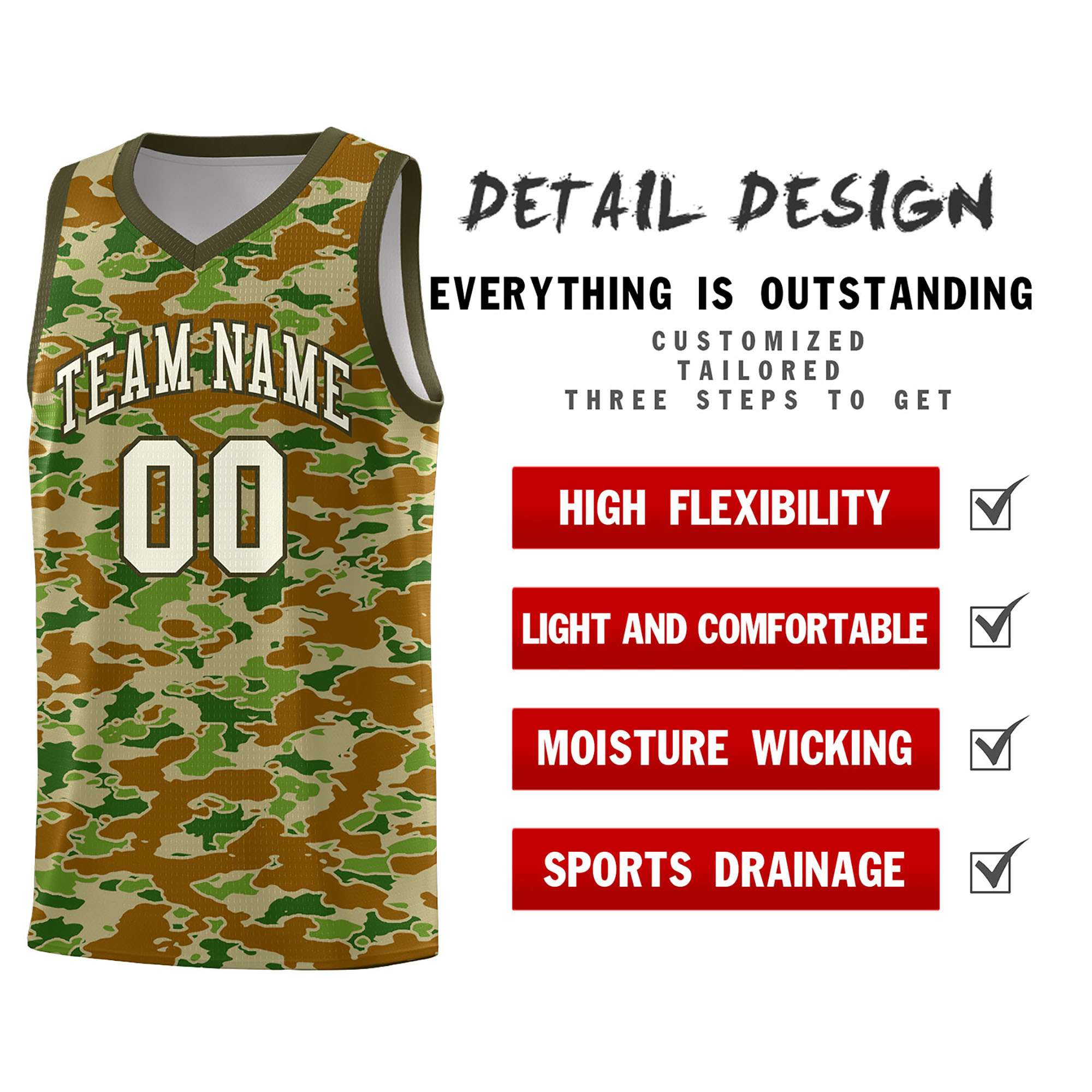 Custom Personalized Camo Kits Sports Uniform Basketball Jersey|KXKSHOP