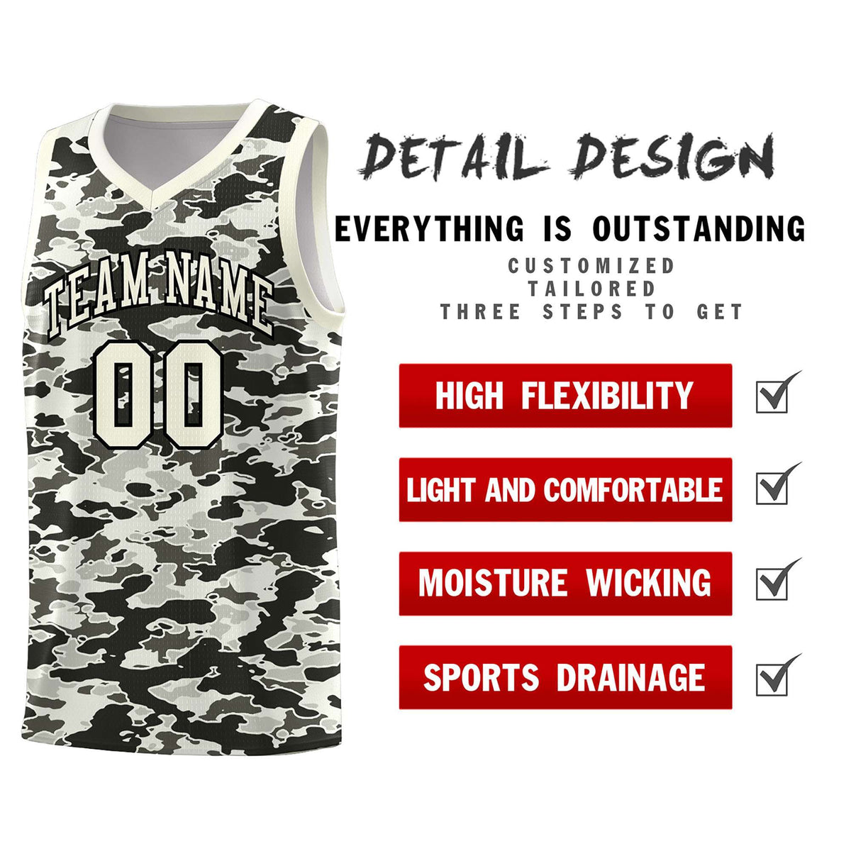 Custom Personalized Camo Kits Sports Uniform Basketball Jersey|KXKSHOP