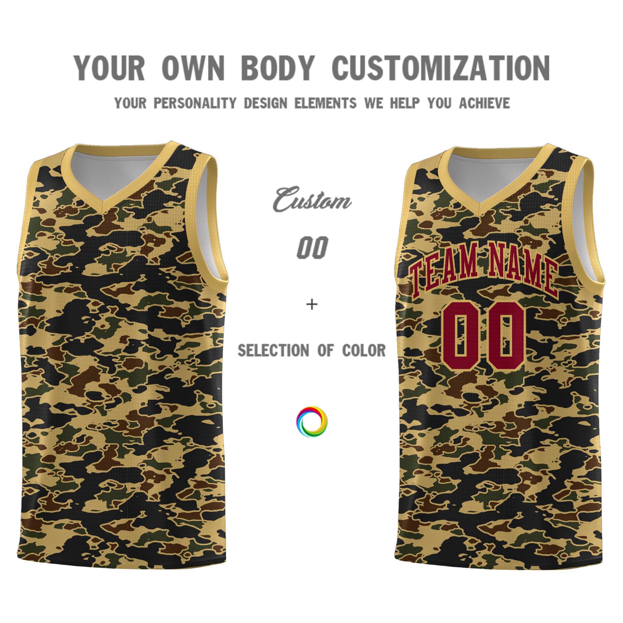 Custom Personalized Camo Kits Sports Uniform Basketball Jersey|KXKSHOP
