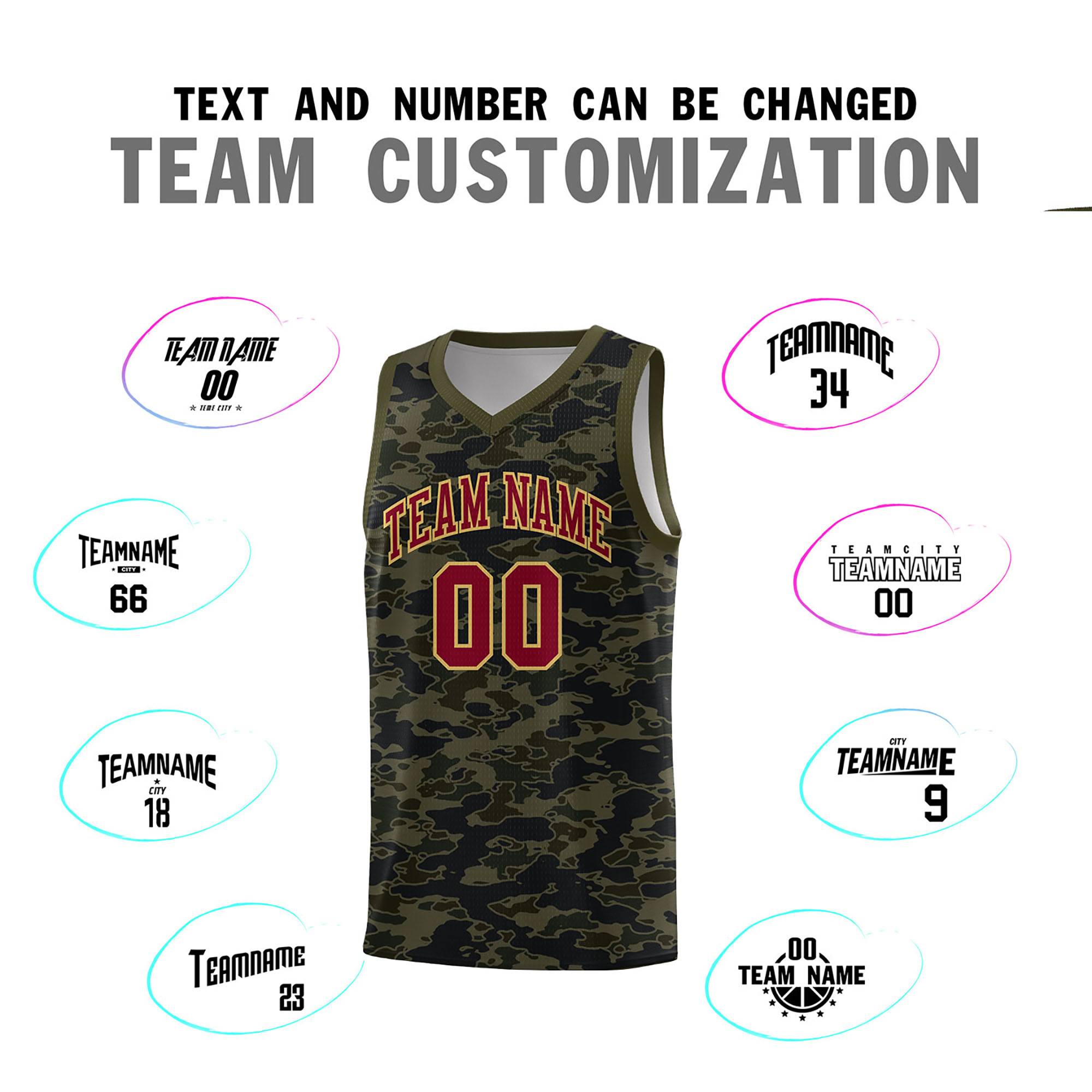 Custom Personalized Camo Kits Sports Uniform Basketball Jersey|KXKSHOP