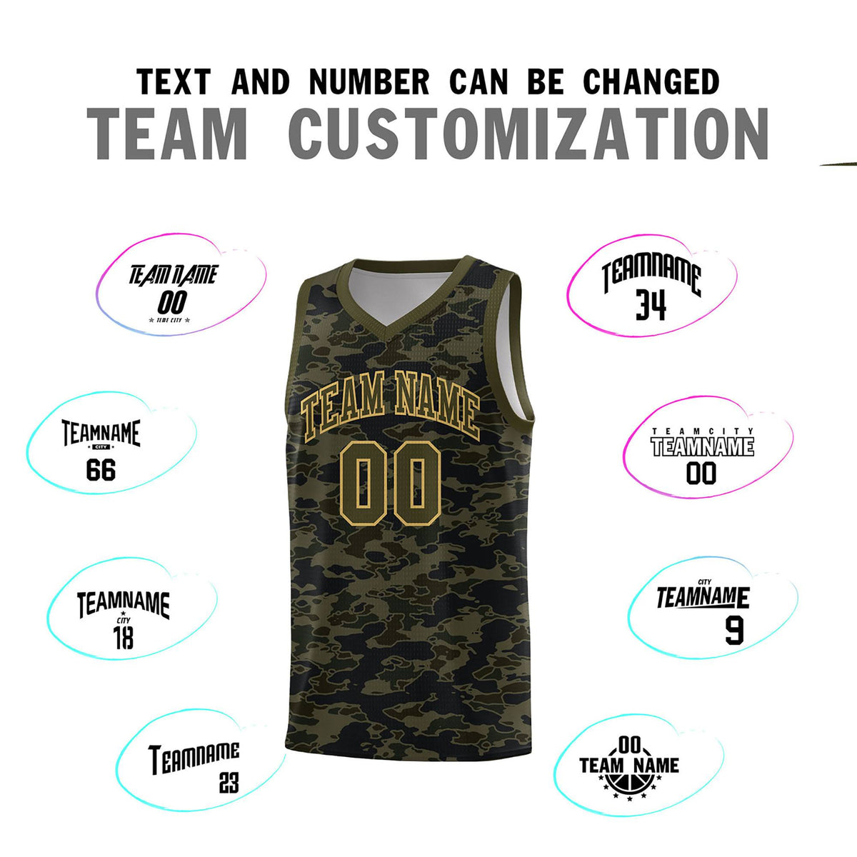 Custom Personalized Camo Kits Sports Uniform Basketball Jersey|KXKSHOP