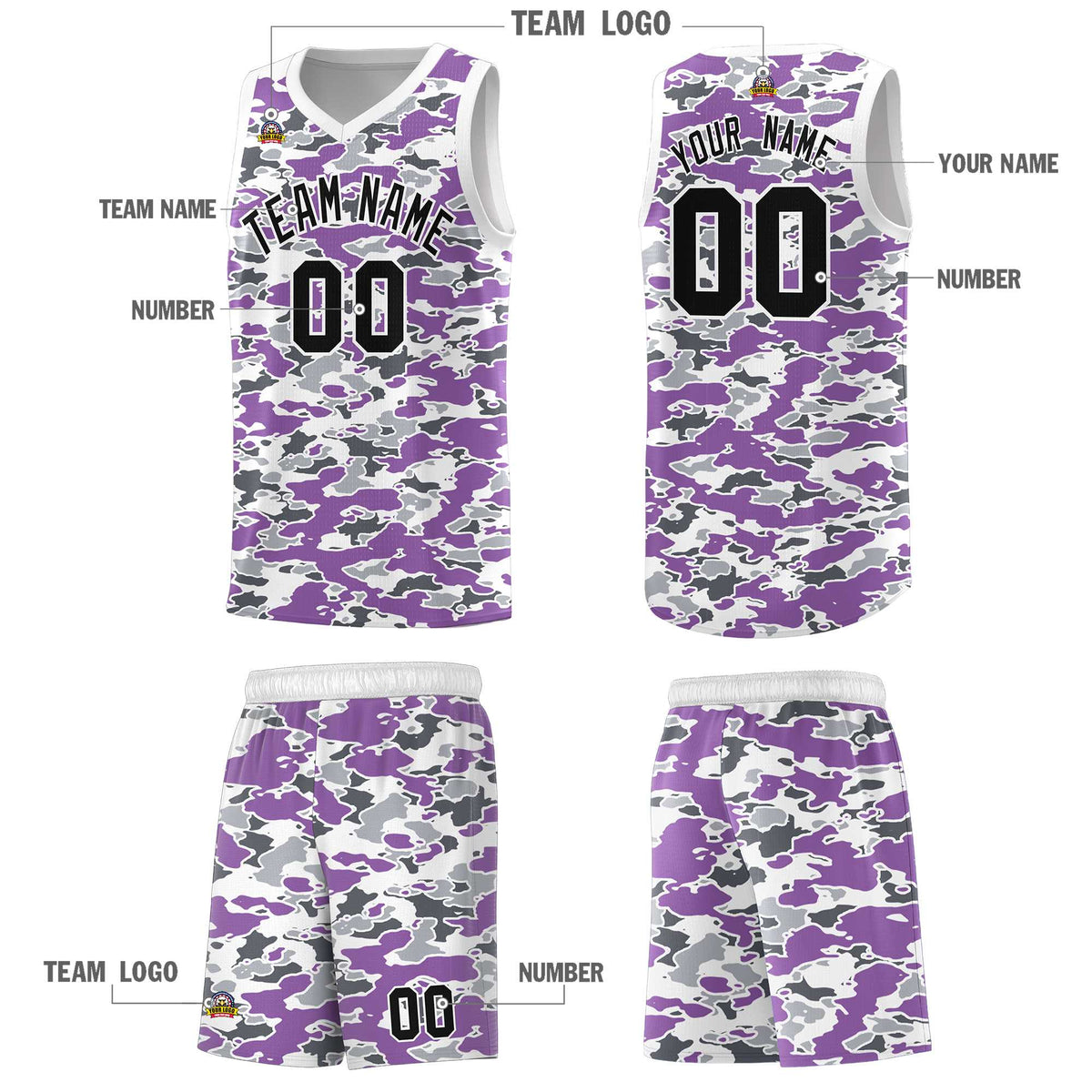 Custom Personalized Camo Kits Sports Uniform Basketball Jersey|KXKSHOP