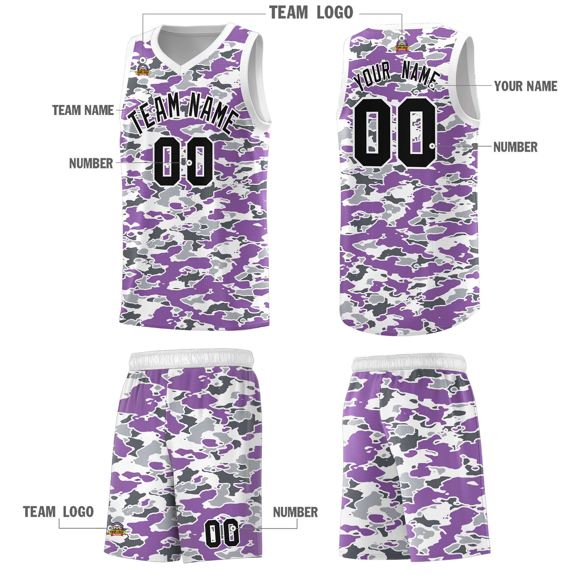 Custom Personalized Camo Kits Sports Uniform Basketball Jersey|KXKSHOP