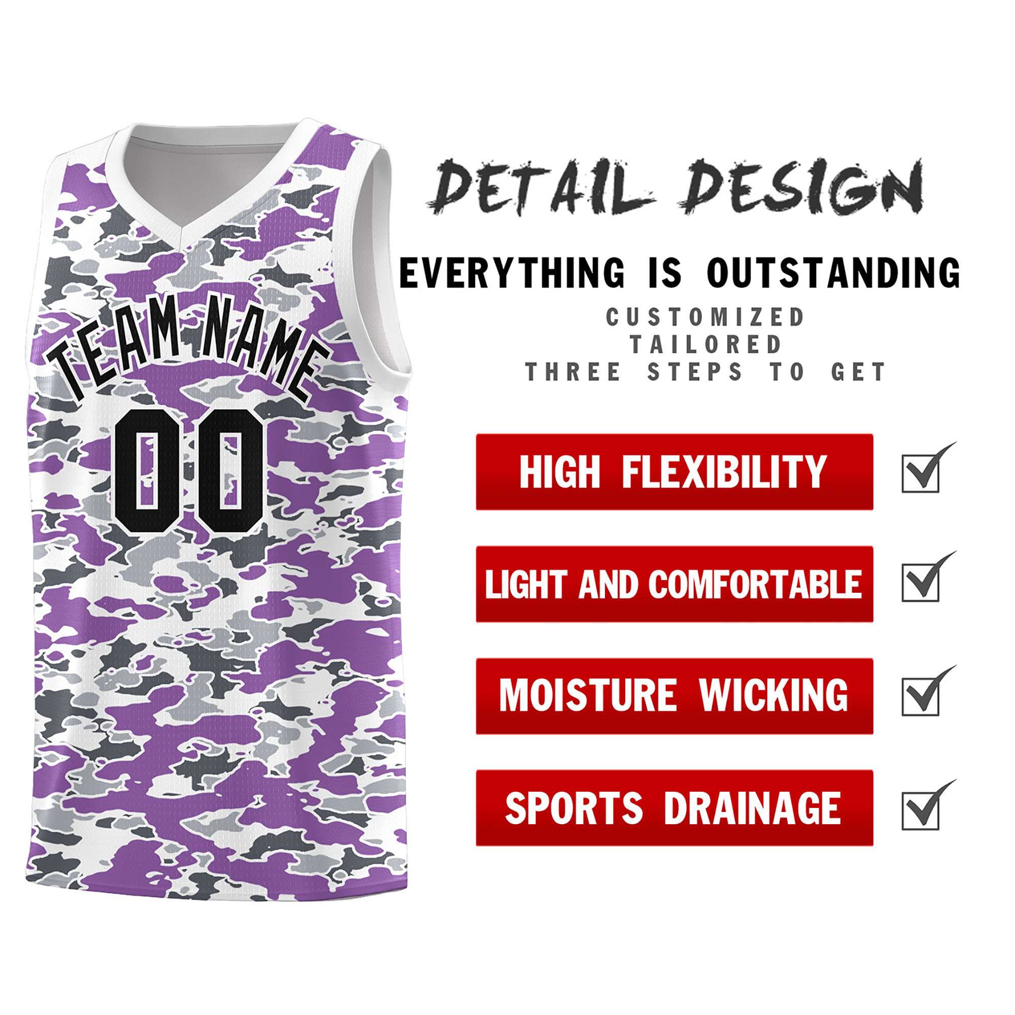 Custom Personalized Camo Kits Sports Uniform Basketball Jersey|KXKSHOP