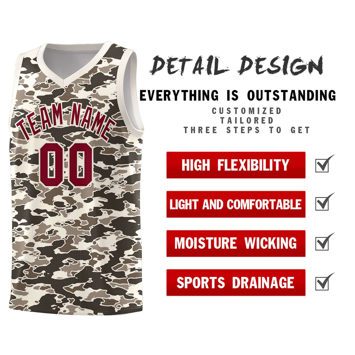 Custom Personalized Camo Kits Sports Uniform Basketball Jersey|KXKSHOP