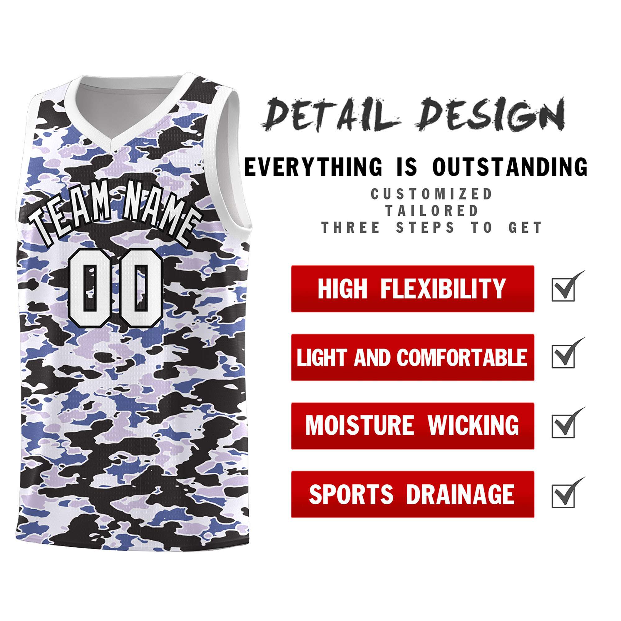 Custom Personalized Camo Kits Sports Uniform Basketball Jersey|KXKSHOP