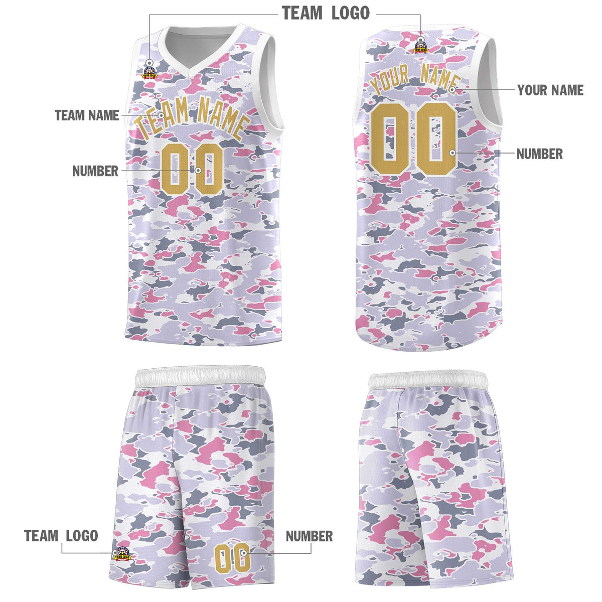 Custom Personalized Camo Kits Sports Uniform Basketball Jersey|KXKSHOP