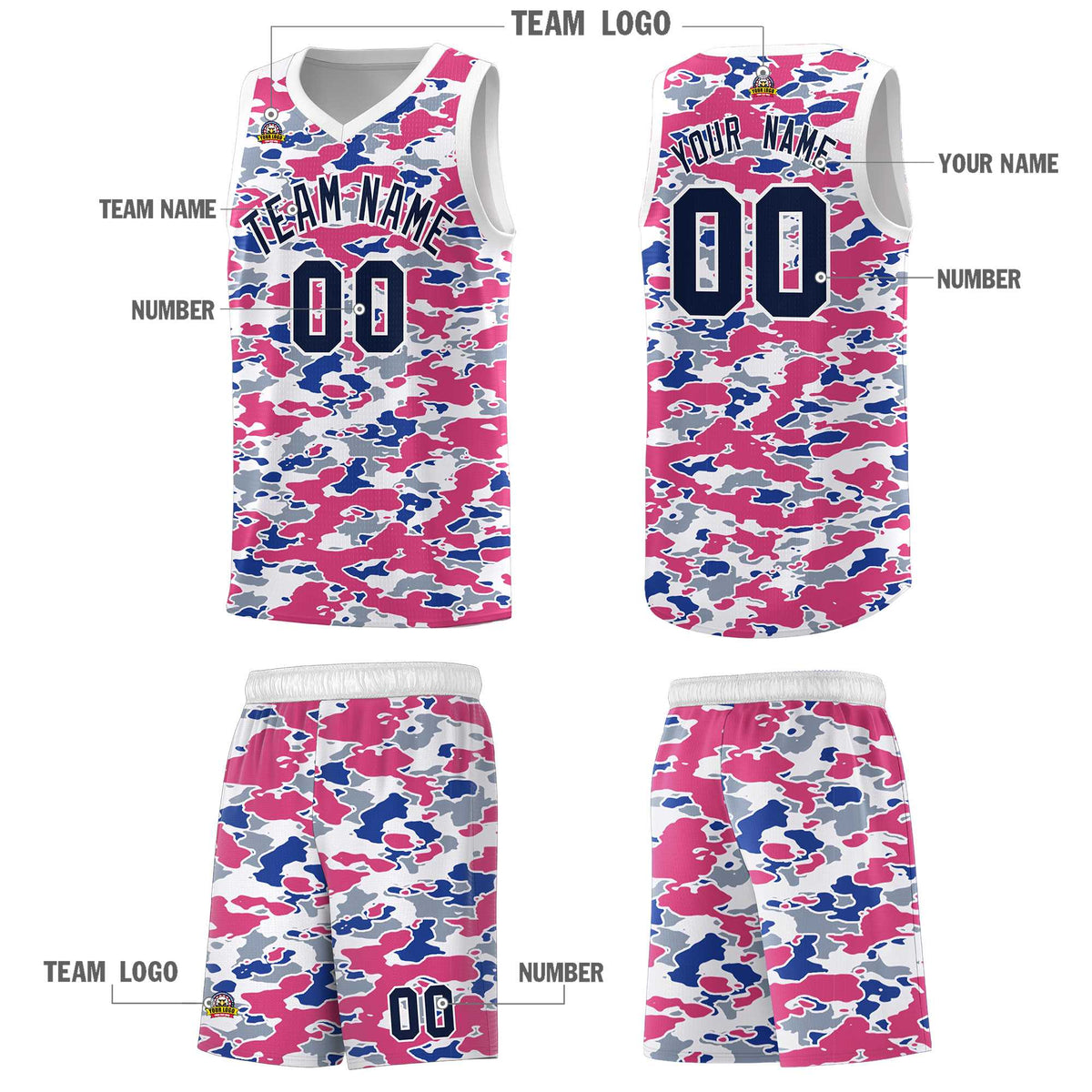 Custom Personalized Camo Kits Sports Uniform Basketball Jersey|KXKSHOP