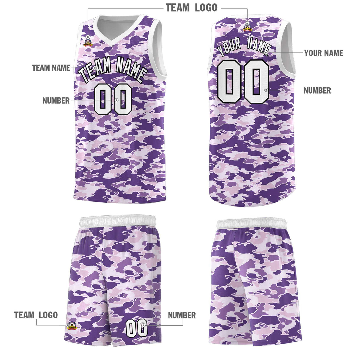Custom Personalized Camo Kits Sports Uniform Basketball Jersey|KXKSHOP
