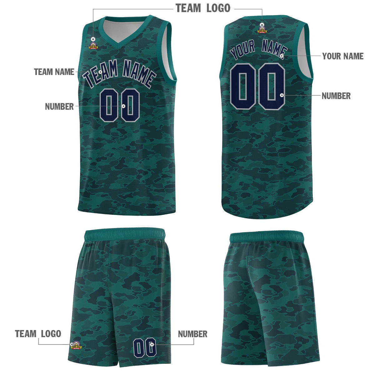 Custom Personalized Camo Kits Sports Uniform Basketball Jersey|KXKSHOP
