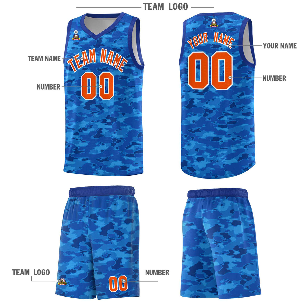 Custom Personalized Camo Kits Sports Uniform Basketball Jersey|KXKSHOP