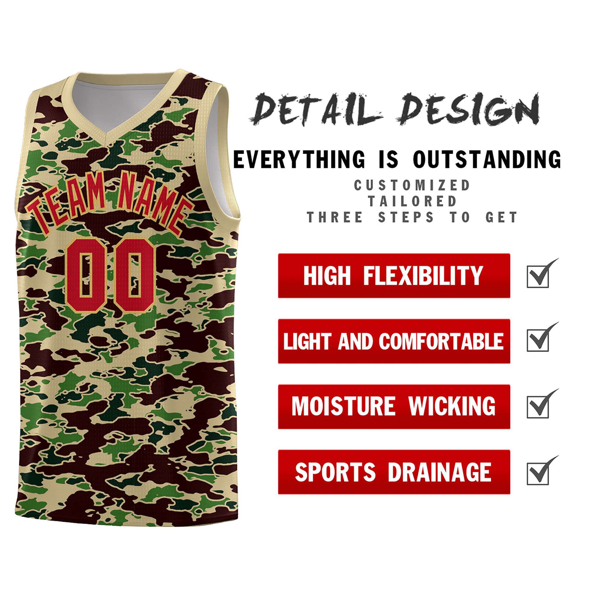 Custom Personalized Camo Kits Sports Uniform Basketball Jersey|KXKSHOP