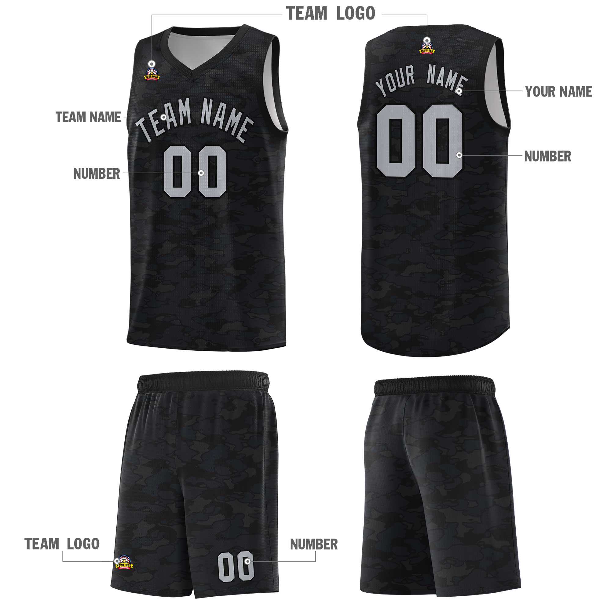 Custom Personalized Camo Kits Sports Uniform Basketball Jersey|KXKSHOP