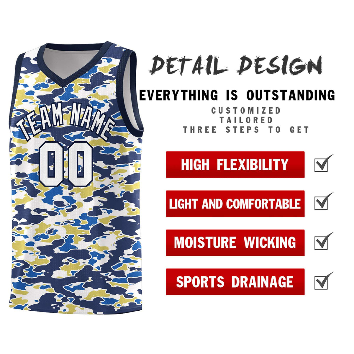 Custom Personalized Camo Kits Sports Uniform Basketball Jersey|KXKSHOP