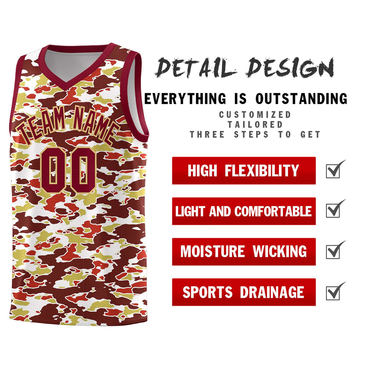 Custom Personalized Camo Kits Sports Uniform Basketball Jersey|KXKSHOP