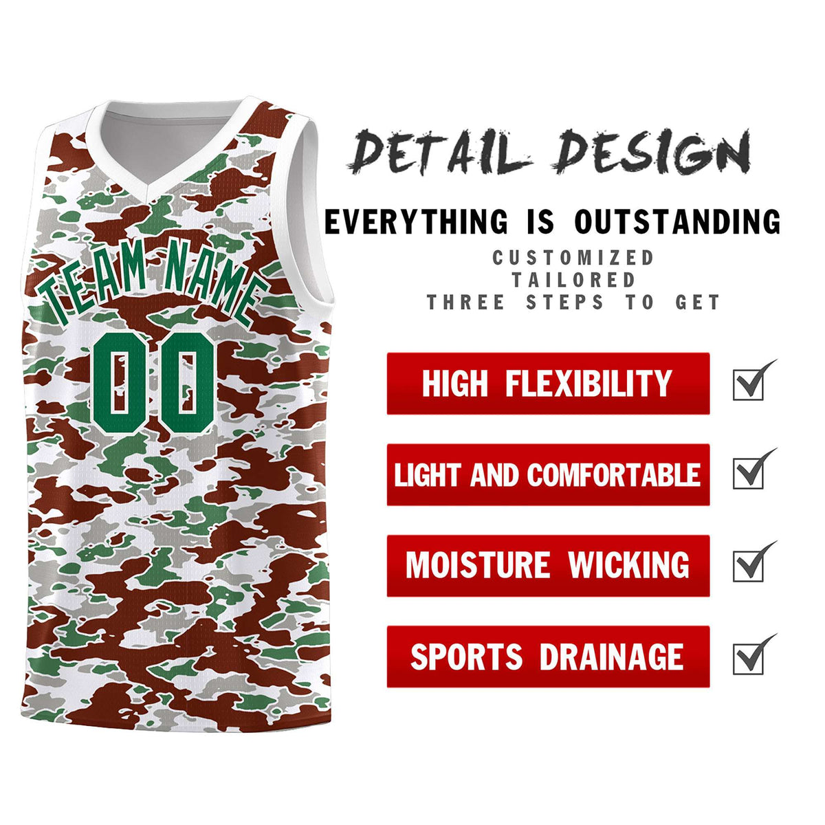 Custom Personalized Camo Kits Sports Uniform Basketball Jersey|KXKSHOP
