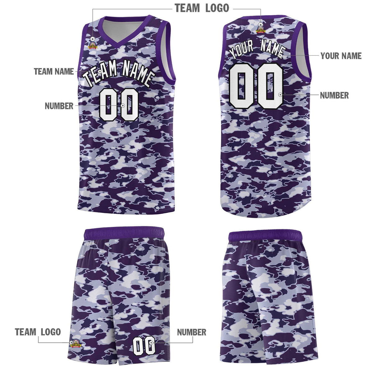 Custom Personalized Camo Kits Sports Uniform Basketball Jersey|KXKSHOP