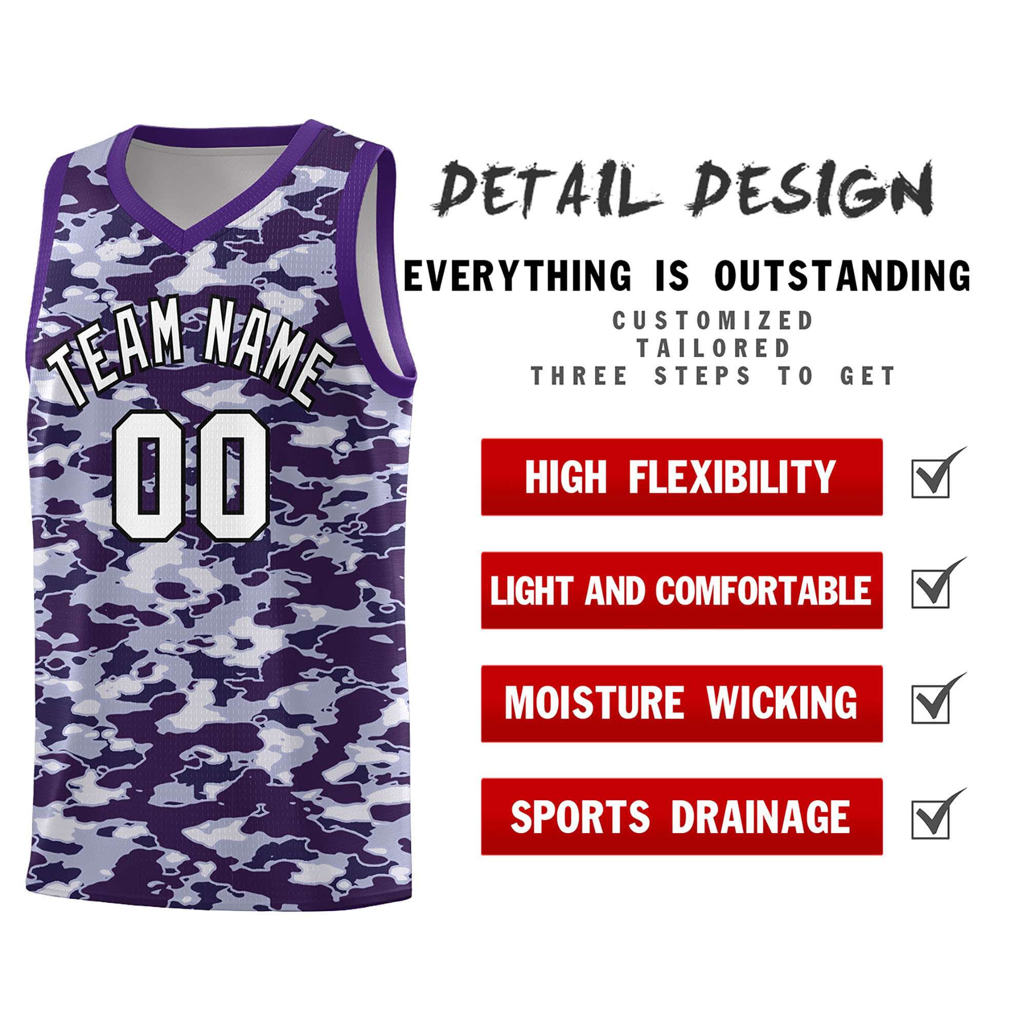 Custom Personalized Camo Kits Sports Uniform Basketball Jersey|KXKSHOP